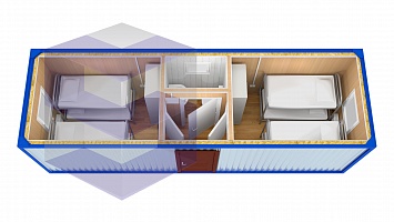Модульная бытовка-общежитие МБ-3